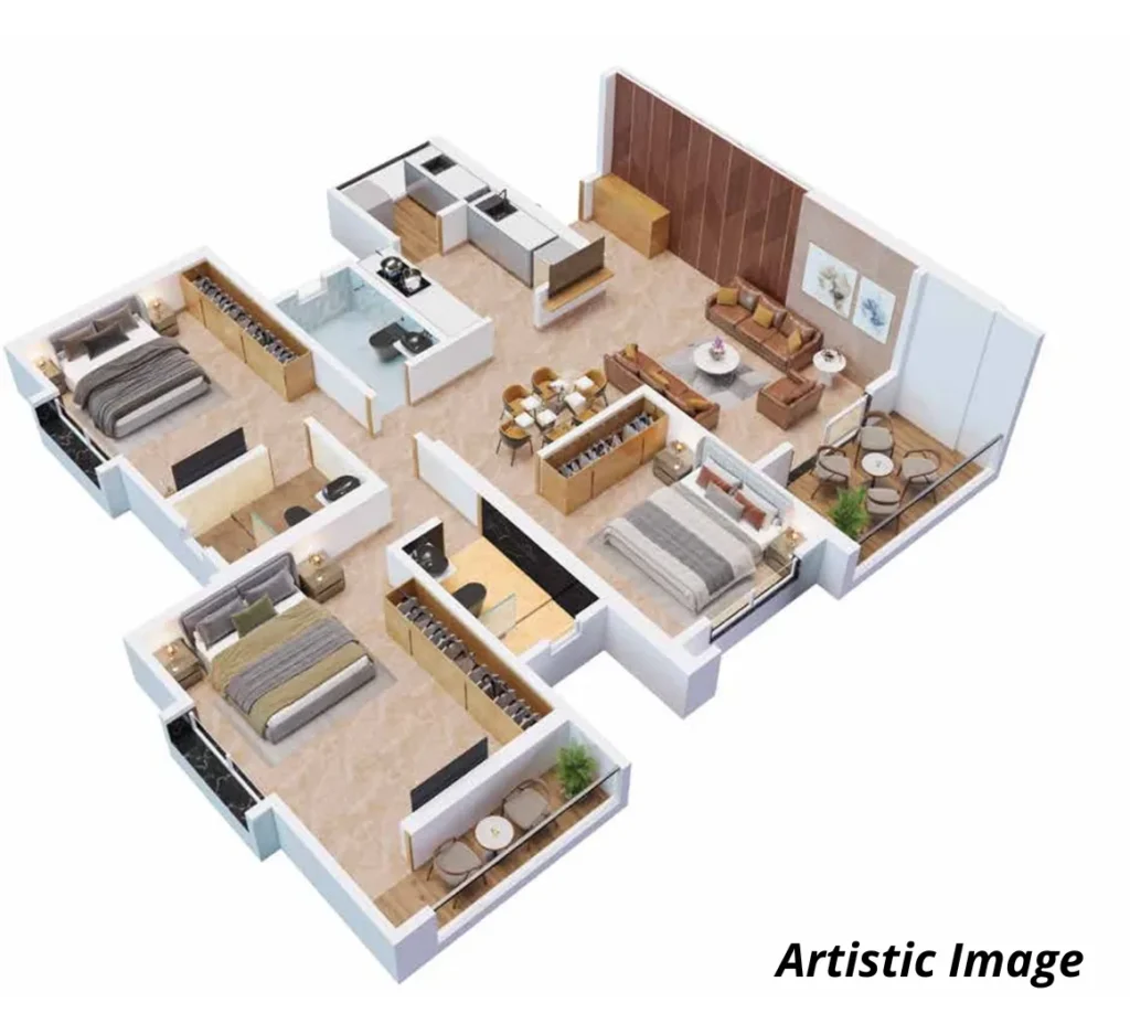 M Soul Strings Baner 4BHK Floorplan Image